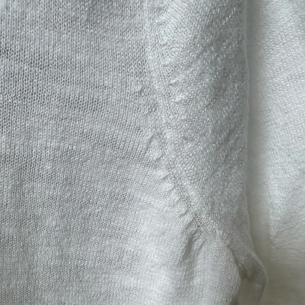 Croft & Barrow White Open Cardigan Sweater Size S NWT 62/31/7 cotton/rayon/nylon